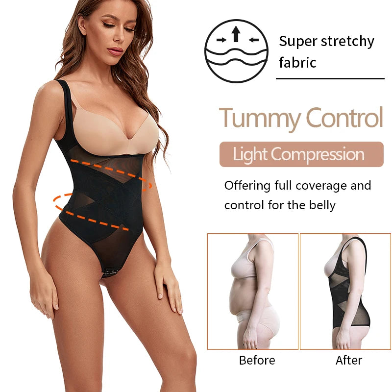 Seamless Women's Shapewear Bodysuit for Tummy Control, Butt Lift and Boob Lift 